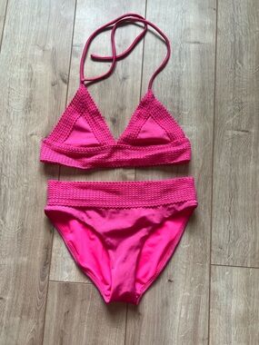 Peixoto Naomi Lace Trim Triangle Bikini Set (Top & Bottom)